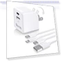 Foldable 15W Dual Port USB Wall Charger with 6FT Cable — Chargers, Quntis