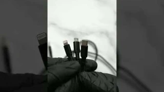 Кабель для зарядки 3 в 1 (lightning, TYPE-C, MICRO USB),usb провод 1.2м, чёрного цвета.