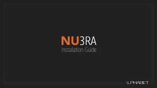 NU3RA Installation Instructions