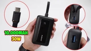 Sạc Dự Phòng Anker ZOLO A1688: 10.000mAh, 30W & Cáp USB-C "All-in-One"!