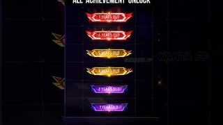 All Old Achievements Unlock 🔥 7 Years Old Title | Achievement Free Fire #freefire #srikantaff