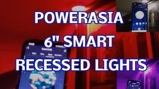 POWERASIA Ultra Thin 12 pack Recessed Smart Lights with Junction Boxes and push on connectors