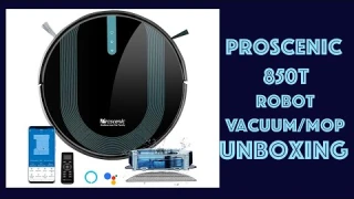 Proscenic 850T Wi-Fi Connected Robot Vacuum/Mop Cleaner Unboxing