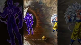SAITAMA 1 MILLION YEARS TRAINED VS GOKU ALL NON CANNON FORMS #shorts #saitama #goku #dbs #opm