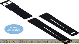 BARTON Elite Silicone Watch Bands - Quick Release - Choose Strap Color & Buckle Color (Stainless St