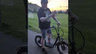 caroma seated escooter can carry 300lbs