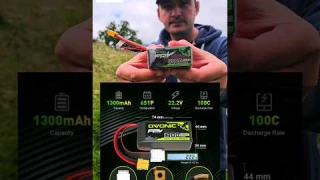 Ovonic / Ampow 100C 6S 1300mAh LiPo Batteries 22.2V Packs with XT60 Plug for FPV.