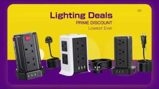 SMALLRT Power Strip Surge Protector Tower